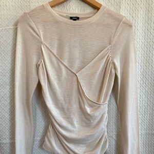 Express Cream/Off White Long Sleeve Sweater. Lightweight. Small. New!